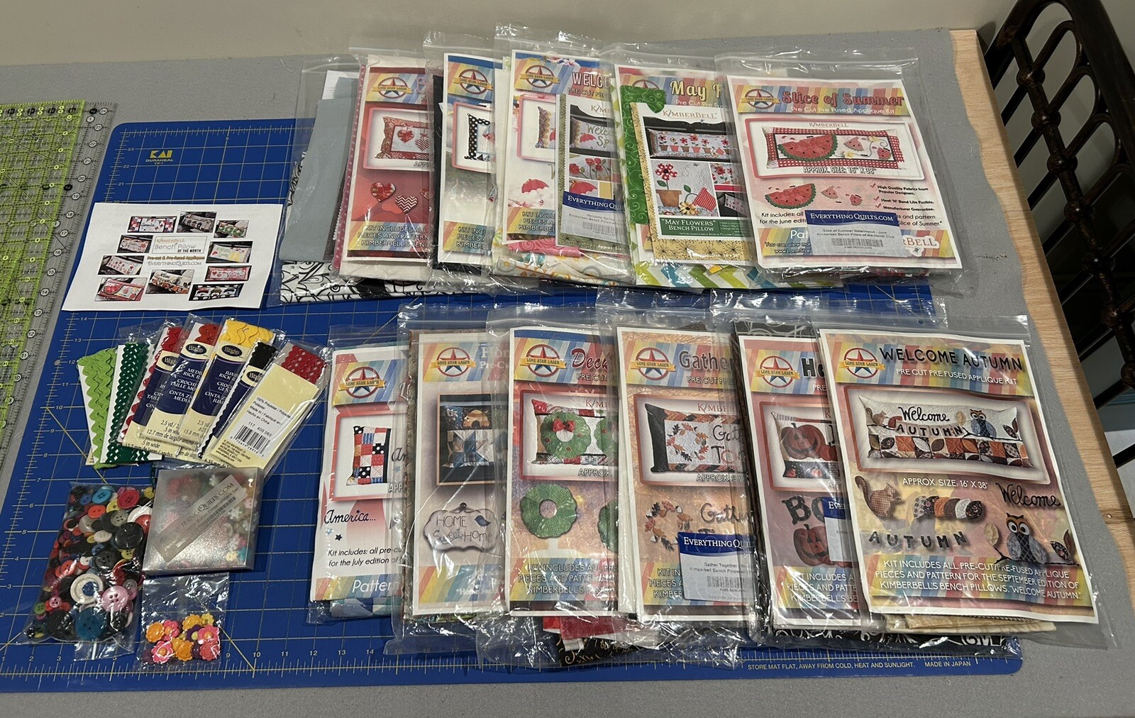 Kimberbell Bench Pillow Of The Month Quilt Kits 12 in All! eBay