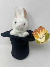 Folkmanis Rabbit In Hat Hand Puppet W/tag