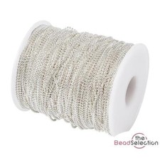 10 Mtrs BALL CHAIN 1.5mm SILVER PLATED JEWELLERY MAKING CH24