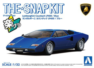 Aoshima 1/32 LAMBORGHINI COUNTACH LP400 Plastic Model Kit *BLUE