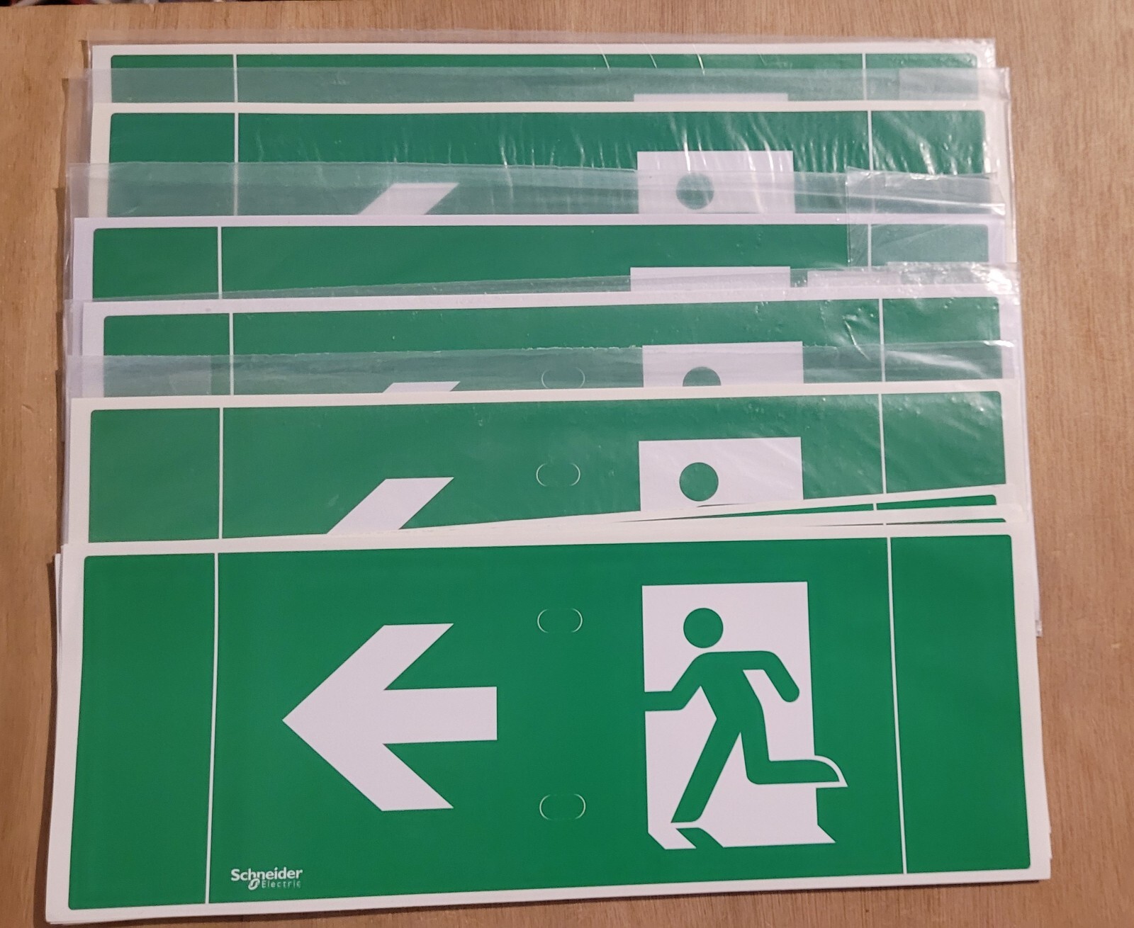 Étiquettes d'éclairage de sécurité Schneider Electric BAES autocollantes lot de 18 pièces