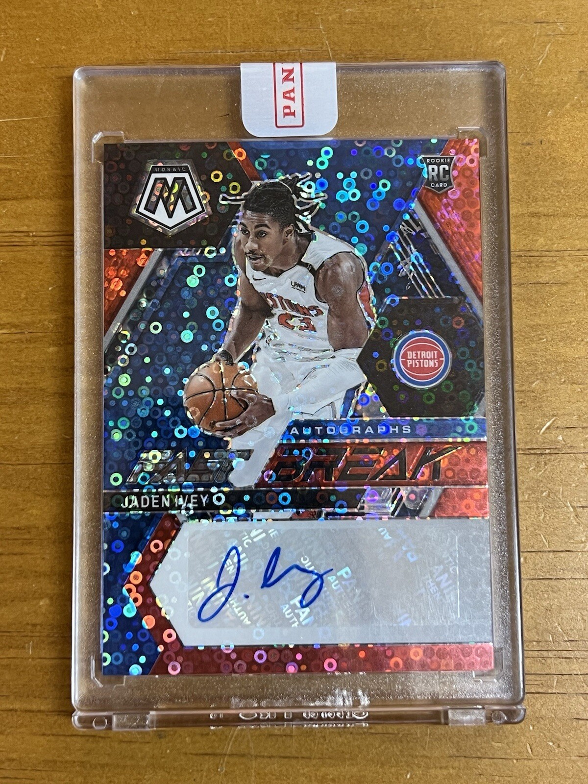 2022-23 Panini Mosaic RC Jaden Ivey Autograph Fast Break Detroit Pistons 17/49