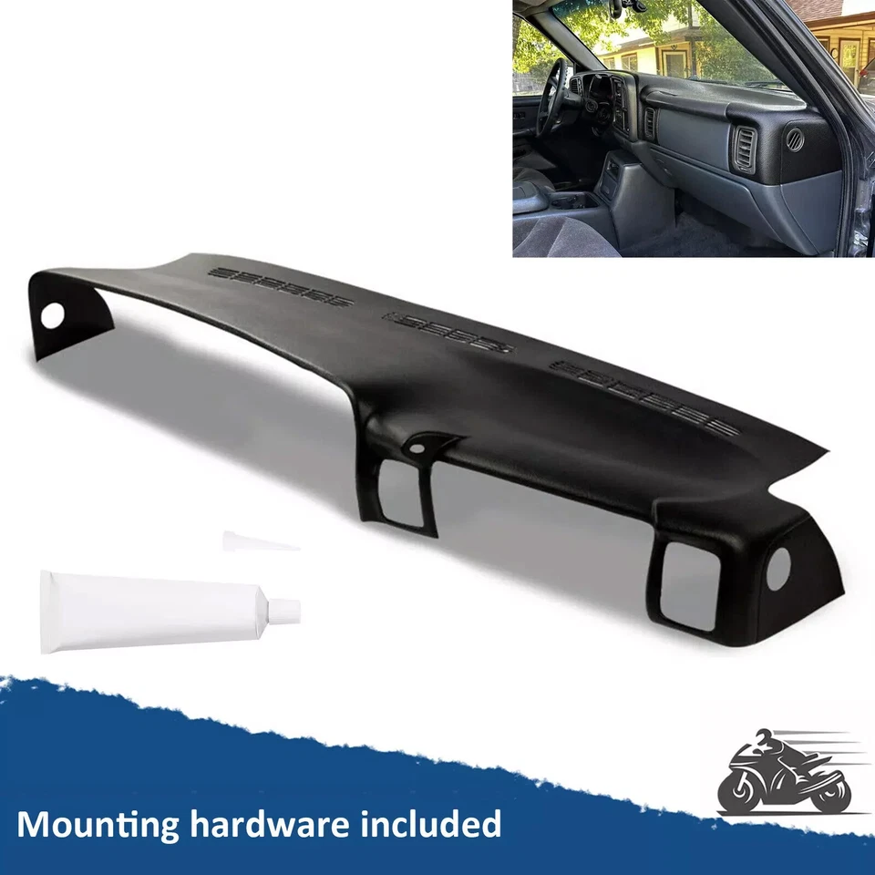 Tampa de painel moldada tampa placa sobreposição preta para 1999-06 03 Chevy Silverado Sierra - Imagem 2 de 4