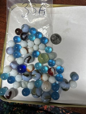 Vintage Marbles Lot Of  50 Different Sizes Unique Lot 35 A