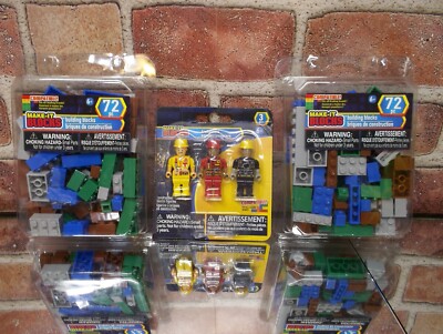 Make It Blocks Firefighters Mini 3 PCs And 2 Block Sets NEW