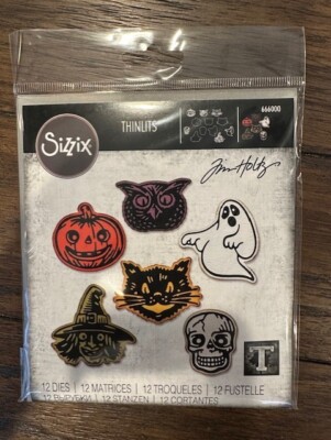 Sizzix Thinlits Dies by Tim Holtz - Retro Halloween 666000