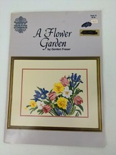 VTG Designs by Pat  Gloria A Flower Garden Counted Cross Stitch Pattern Leaflet