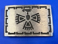 Southwestern Style Thunderbird Native American Indian Art Symbol Belt Buckle