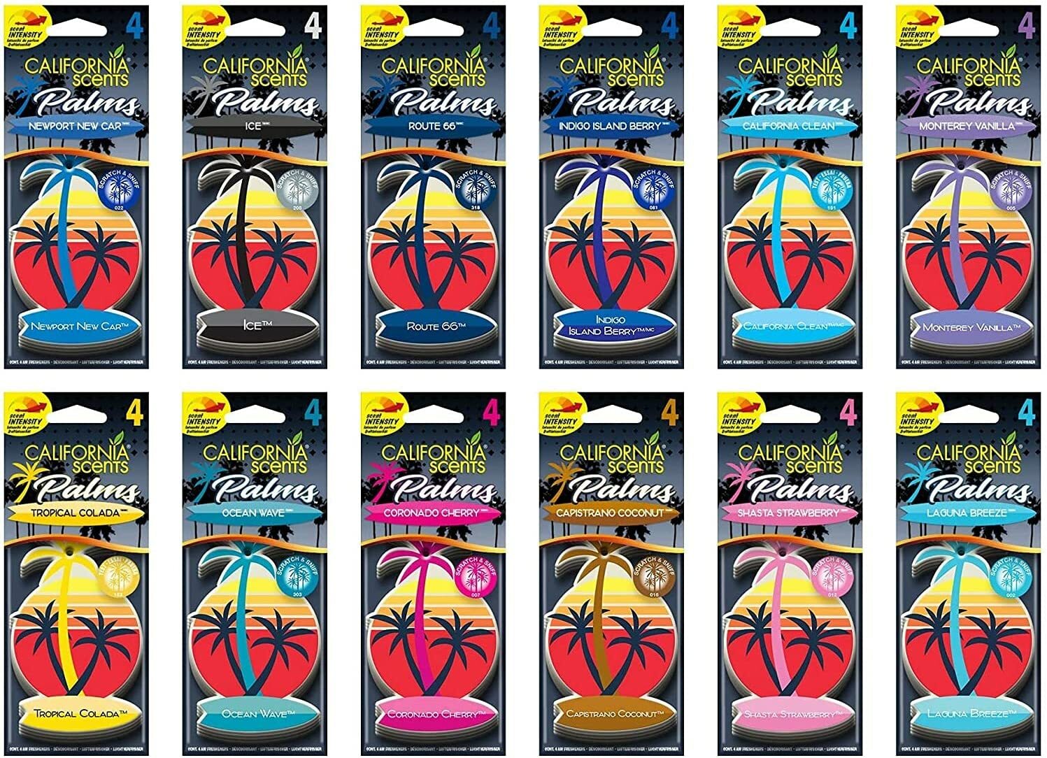 California Scents E302692000 Palms Air Freshener Tropical Colada (Pack