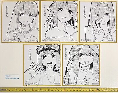 Gotoubun no hanayome movie shikishi full 5 set Quintessential Quintuplets  anime