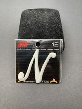 Small 1.5  White N Letter Initial  N  Patch Fancy Cursive Font M010