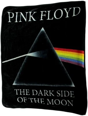 Dark Side of the Moon New Pink Floyd Plush Throw Gift Blanket Album CD Cover NIP