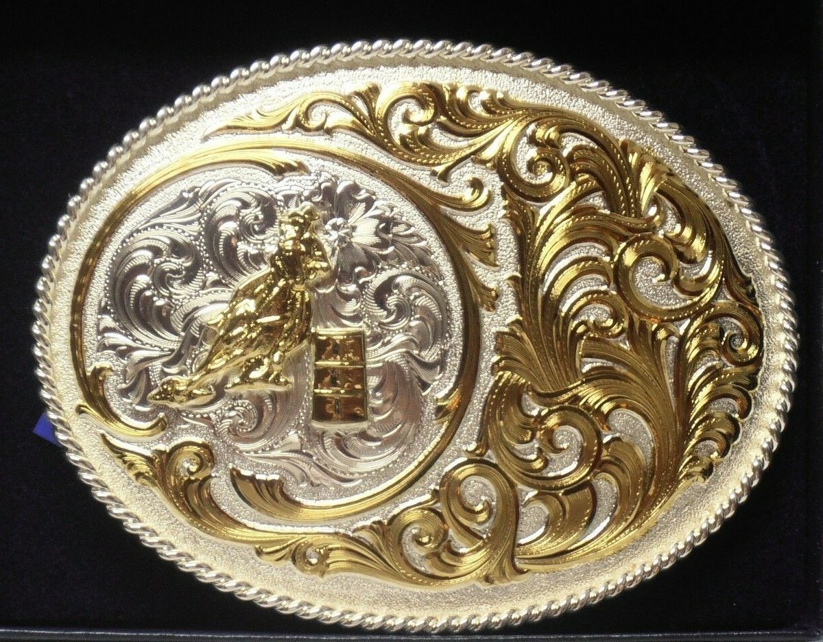 Montana Silversmith Barrel Race Fire Buckle Champion Barrel Racer Buckle by Montana Silversmiths  main image 2
