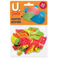 U.Party 60Pk Water Balloons Bombs Outdoor Summer Kids Party Colourful Balloon.