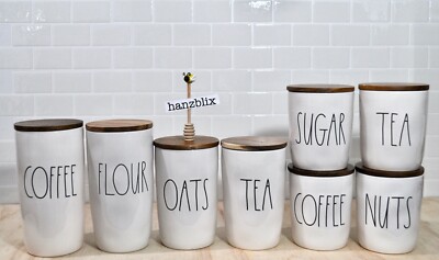 Rae Dunn Canister COFFEE SUGAR TEA FLOUR COCOA PANCAKE MIX 