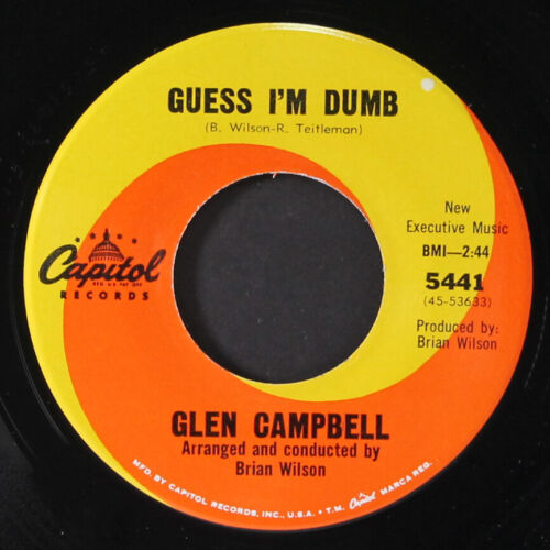 GLEN CAMPBELL: guess i'm dumb CAPITOL 7" Single 45 RPM | eBay