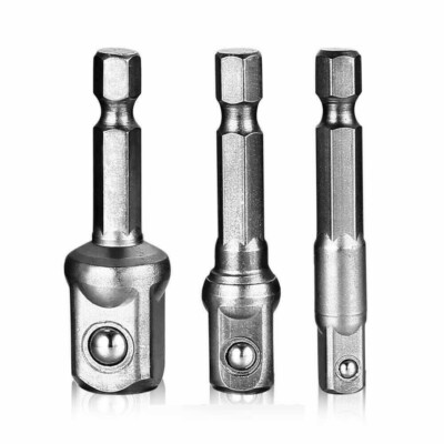 3-teiliges SET STECKSCHLÜSSEL BIT VERLÄNGERUNG SECHSKANTSCHAFT BOHRER NUSS SCHRAUBENDREHER POWER 1/4 ZOLL 3/8 ZOLL 1/2 ZOLL