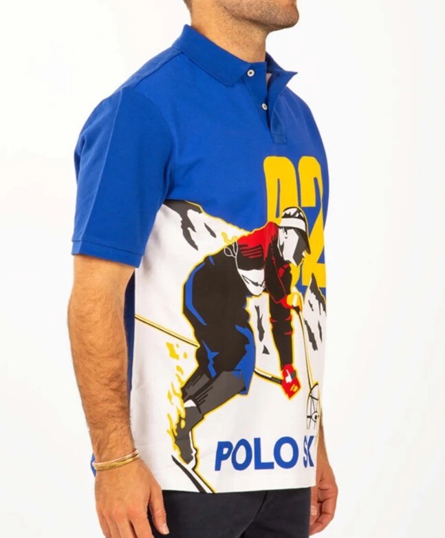 Polo Ralph Lauren VTG Retro Ski 92 Mesh Shirt Snow Beach Stadium P