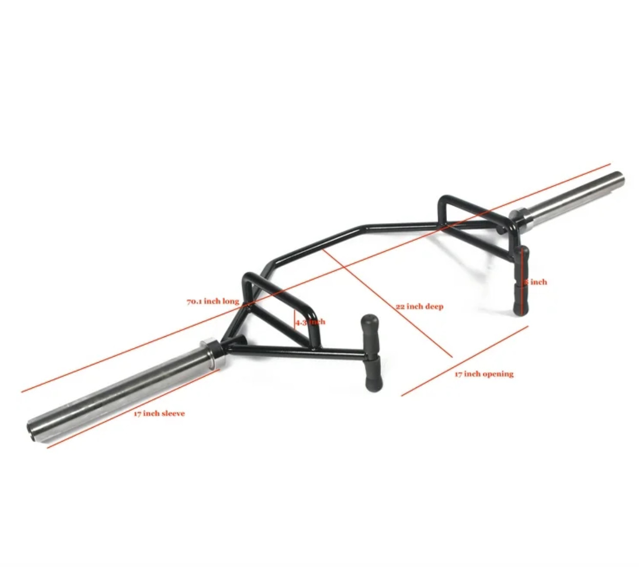 Trap Bar Deadlift Olympic Barbell Open Hex Weight Bar 1000LB Home Gym