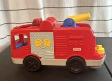 Camion de pompier rouge enfant Fisher Price Push avec tuyau d'incendie
