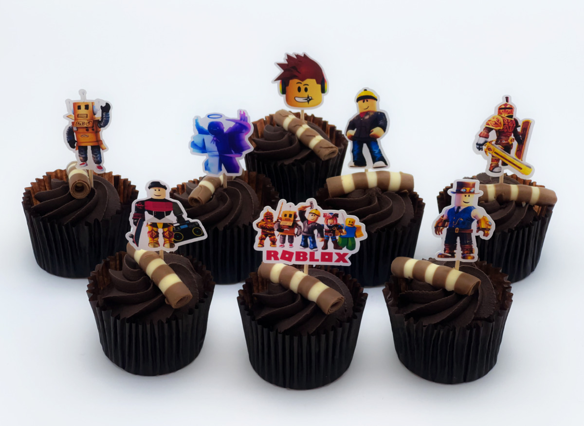 Custom ROBLOX Party Cake/12 Cup Cake Toppers Party Decor -  Portugal