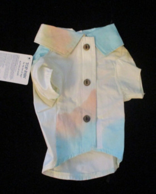 Top Paw Tie Dye Button Up Dog Shirt - NEW with Tags