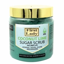 First Lady Coconut Lime Sugar Scrub 500ml Face Body Lips Exfoliating Glow