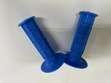 MX VINTAGE STYLE LIGHT BLUE FULL WAFFLE GRIPS  KAWASAKI KX KDX KLX KD KE KM  