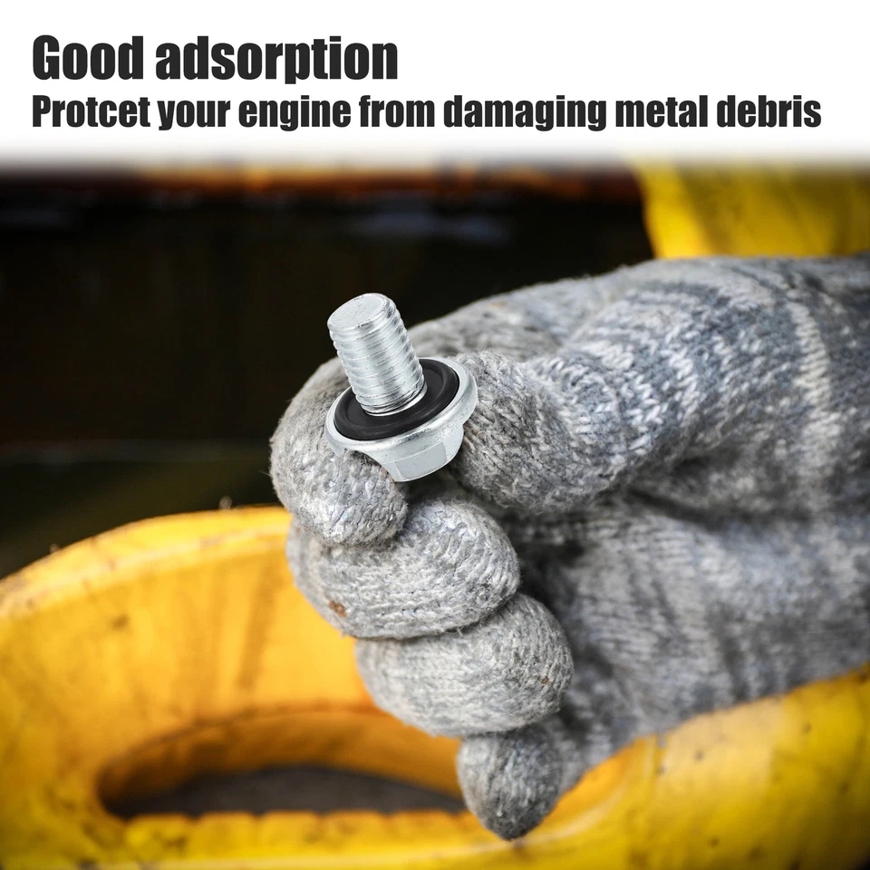 Tornillo de tapón de drenaje de aceite de motor M12 4 piezas para Chevrolet Silverado 1500 2500 3500 HD Foto 3 de 4