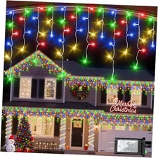 1332 LED 132ft Christmas Lights with 1332LED 132 FT with 296 Drops Multicolor