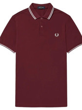 polo rossa porto Fred Perry doppia punta Small