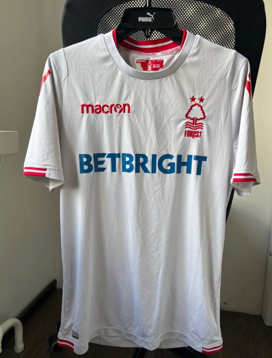 Maillot Nottingham Forest 2018/2019 - Extérieur Blanc Et Rouge - Taille S Macron