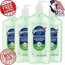 Germ-X Hand Sanitizer Aloe Vitamin E 33.8 Fl Oz 4pk