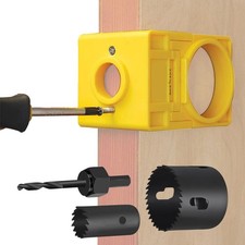 Door Lock Installation Kit Wood Metal Deadbolt Lockset Guide Hole Saw Drill