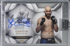 2020 UFC Striking Signatures Submission Specialist 314/334 Zak Cummings Auto 1u6