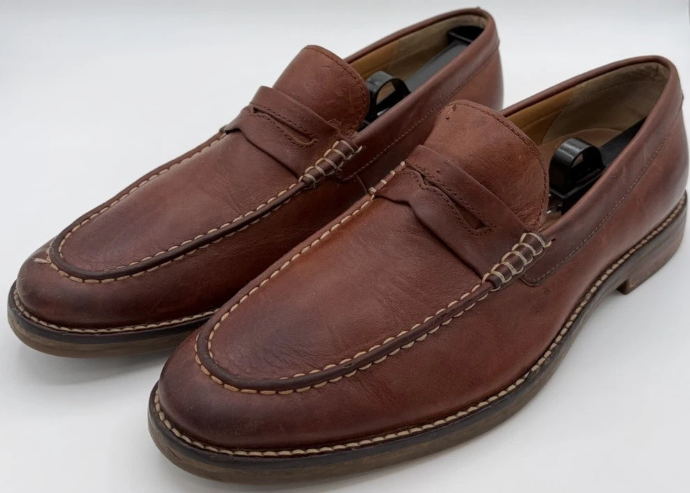 Sperry Gold Cup Exeter Penny Loafer Men’s Size 10 Brown Leather Dress Shoes Gold Cup Loafer Leather Upper Casual Shoes for Men for sale  main image 4