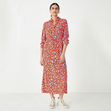 Hush Shirt Midi Dress UK18 in Red RRP £99