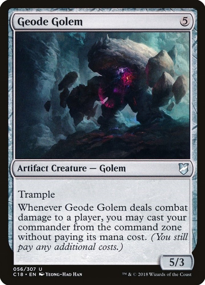 Geode Golem #56 (LP) Commander 2018 (C18) MTG
