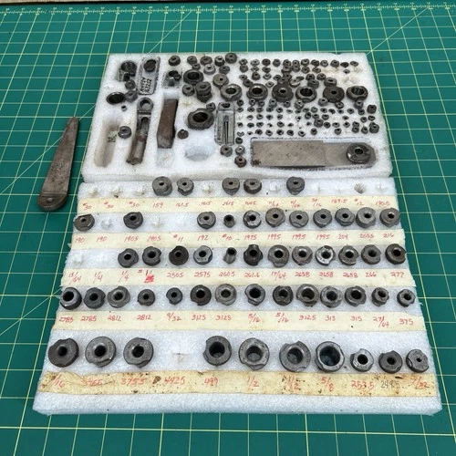 Aircraft & Machinists Slip Drill Bushing Kit With Tool Holders Vintage