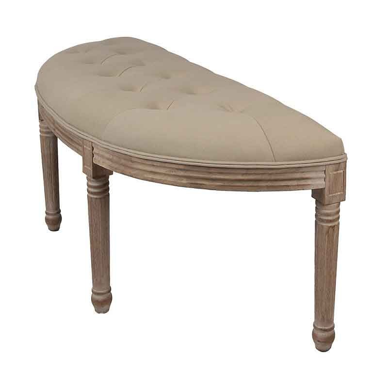 Banc en bois beige marron de 125cm pour créer un coin lecture cosy