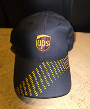 UPS Black Yellow Adjustable Strapback Baseball Cap with Logo, Unisex, FedEx