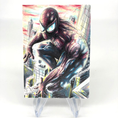 Marvel Sketch Spider-Man #12 1/1 Artist Pablo Such Sample With Certificad [NM]