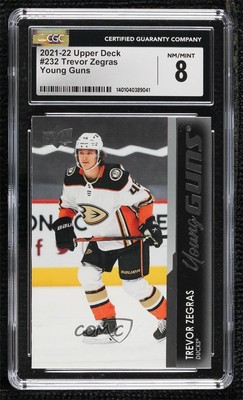 2021-22 Upper Deck Series 1 Young Guns Trevor Zegras #232 CGC 8 Rookie RC
