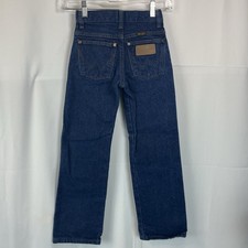 Vintage Kids Wrangler 8 Slim Dark Denim Skinny Jeans Cowboy Retro 100 Cotton
