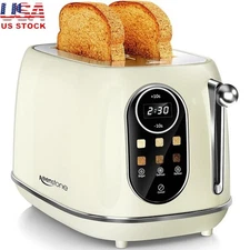 Smart Touch Screen Toaster Stainless Steel Bagels Bread Perfect Toast Control US