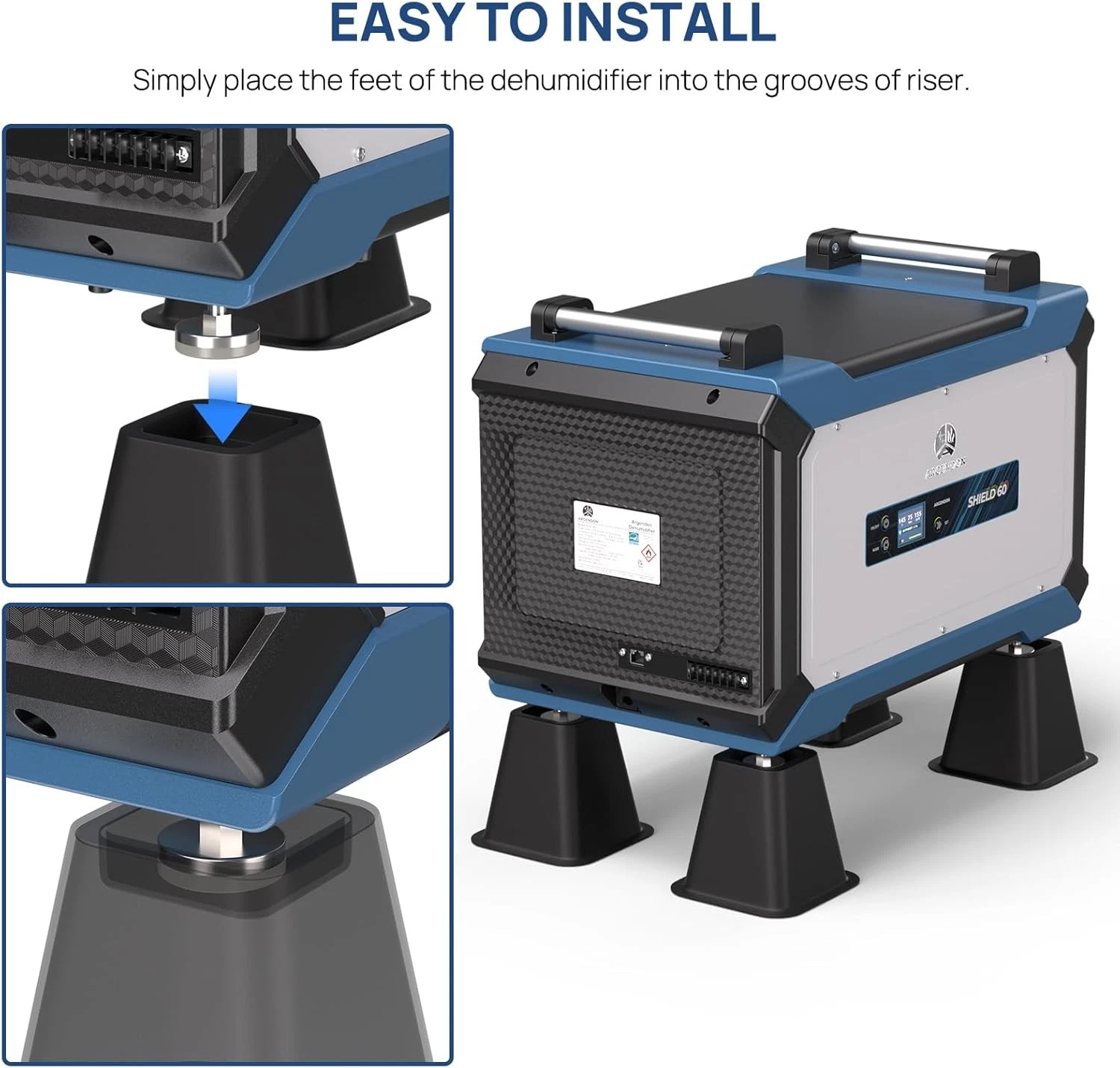 Argendon Crawl Space Dehumidifier Riser Kit 4-Pack, 6 Inch Heavy-Duty Universal - Picture 2 of 6