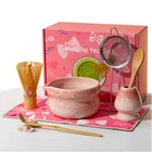 Matcha Whisk Set, 8-Piece Ceramic Set Matcha Kit for Matcha Lovers and Beginner
