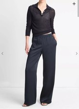 VINCE STRAIGHT LEG SATIN TROUSER SIZE MEDIUM