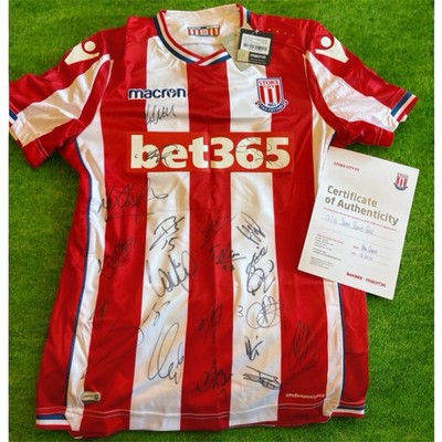 2017 2018 Signed Stoke City Shirt Certificate Of Authenticity Autograph Premier