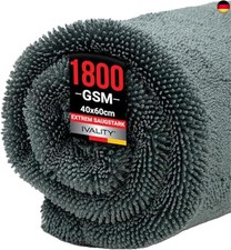 Ivality® Auto Trockentuch Groß 40x60 cm ? 1800 GSM Ultra Saugstarke M